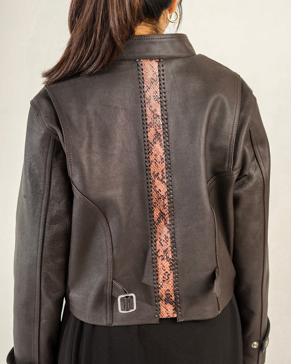 NASCENT 5.0 | Dark Brown Leather Jacket for Women
