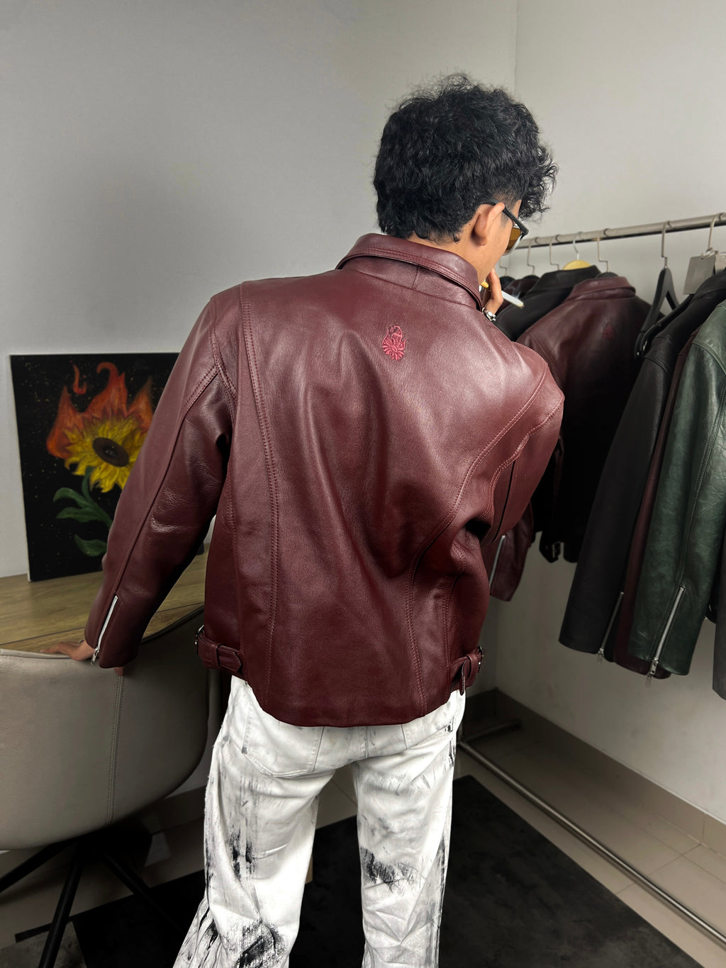 NASCENT 4.0 | Maroon Leather Jacket