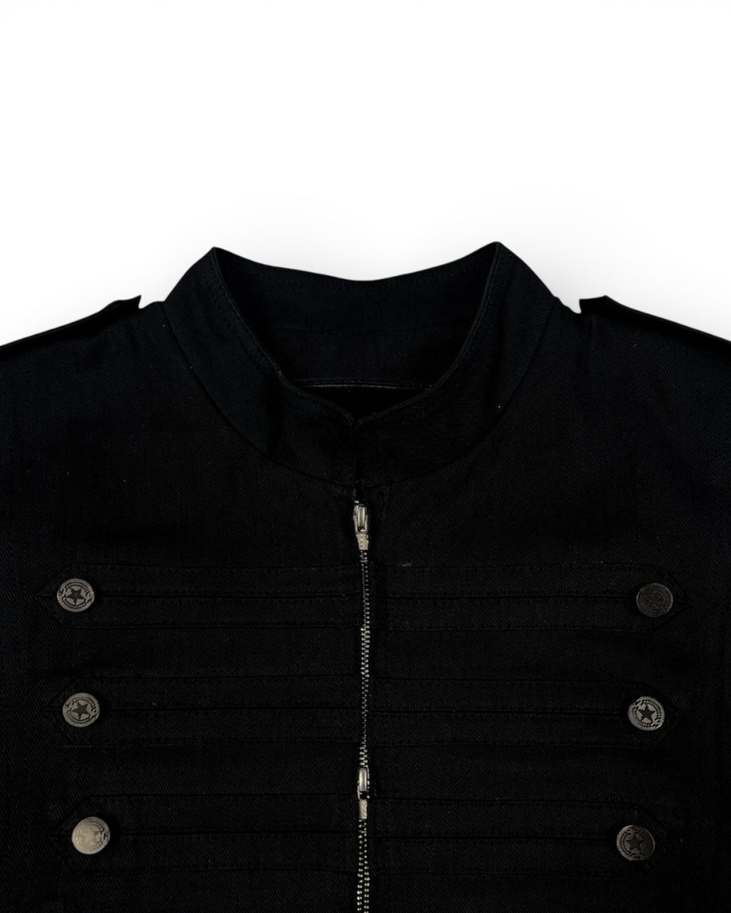 “Napoleon” Denim Jacket in Jet Black (MTO)