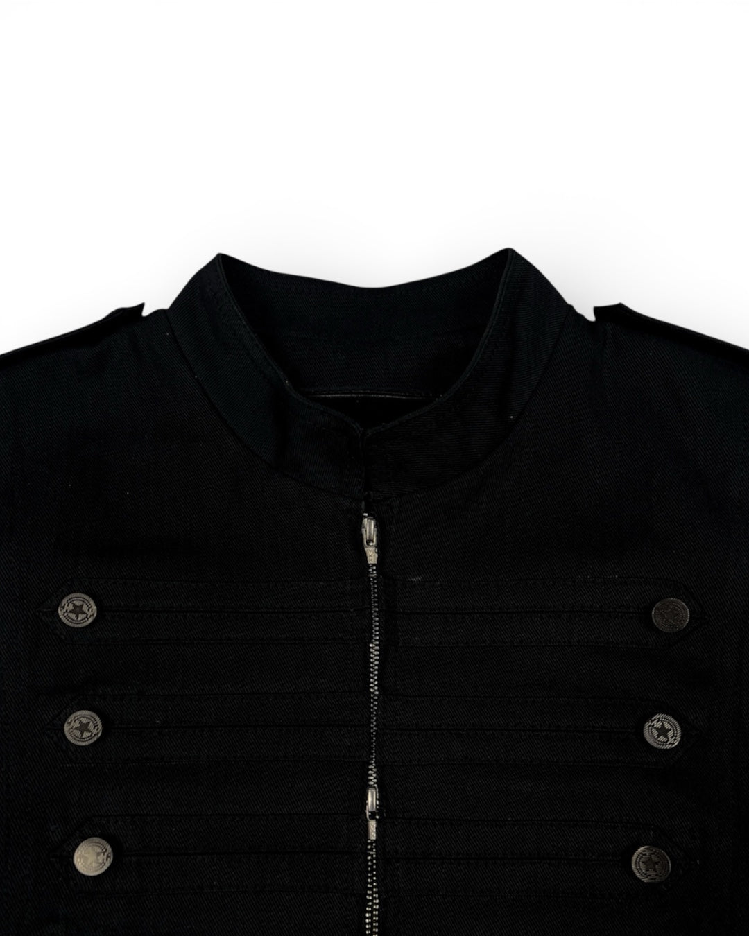 “Napoleon” Denim Jacket in Jet Black (MTO)