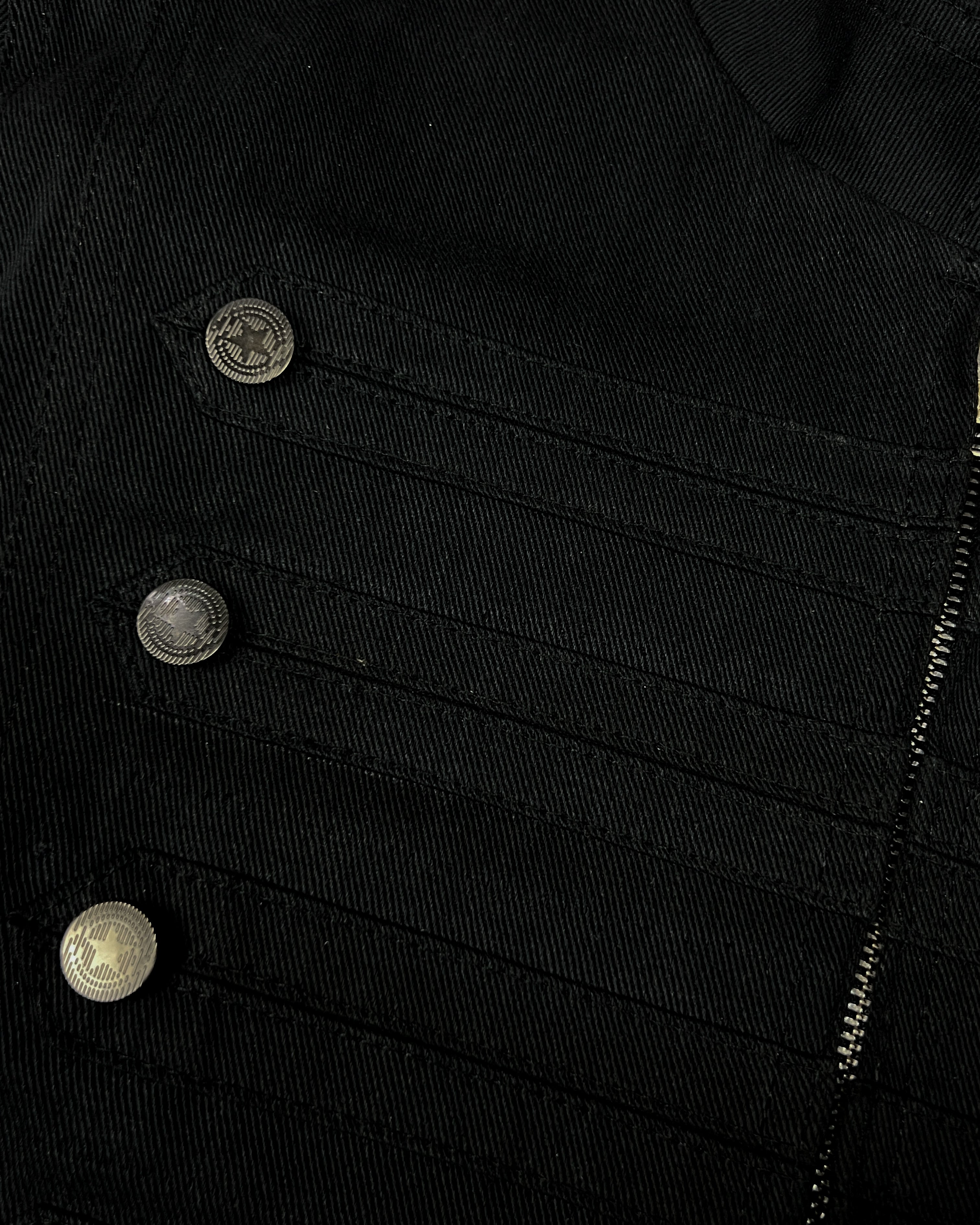 “Napoleon” Denim Jacket in Jet Black (MTO)