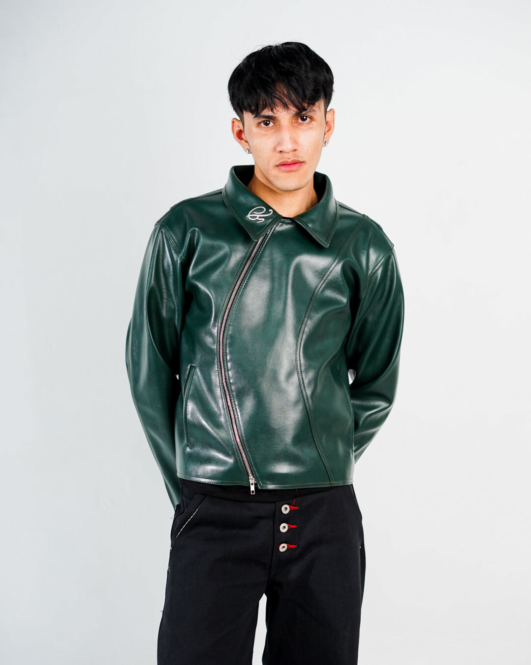 NASCENT 5.0 | Royal Green Leather Jacket
