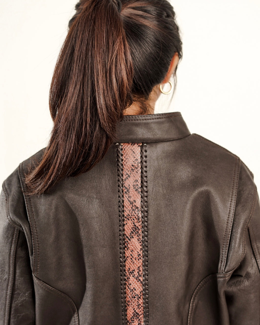 NASCENT 5.0 | Dark Brown Leather Jacket for Women