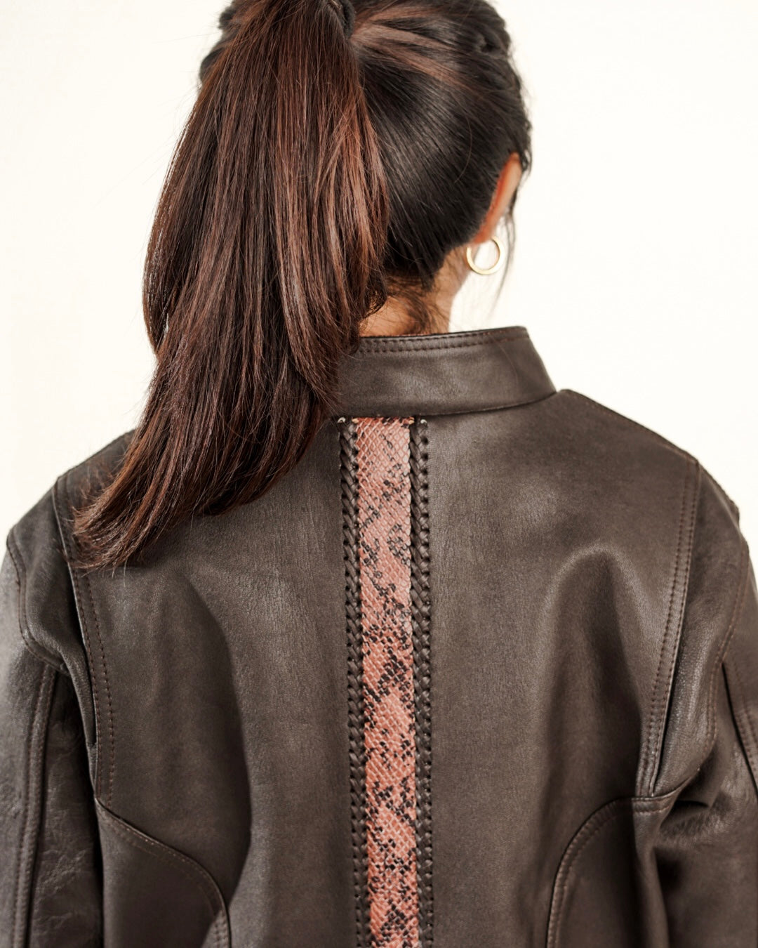 NASCENT 5.0 | Dark Brown Leather Jacket for Women