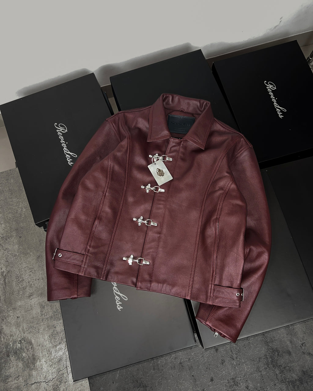 NASCENT 4.0 | Maroon Leather Jacket