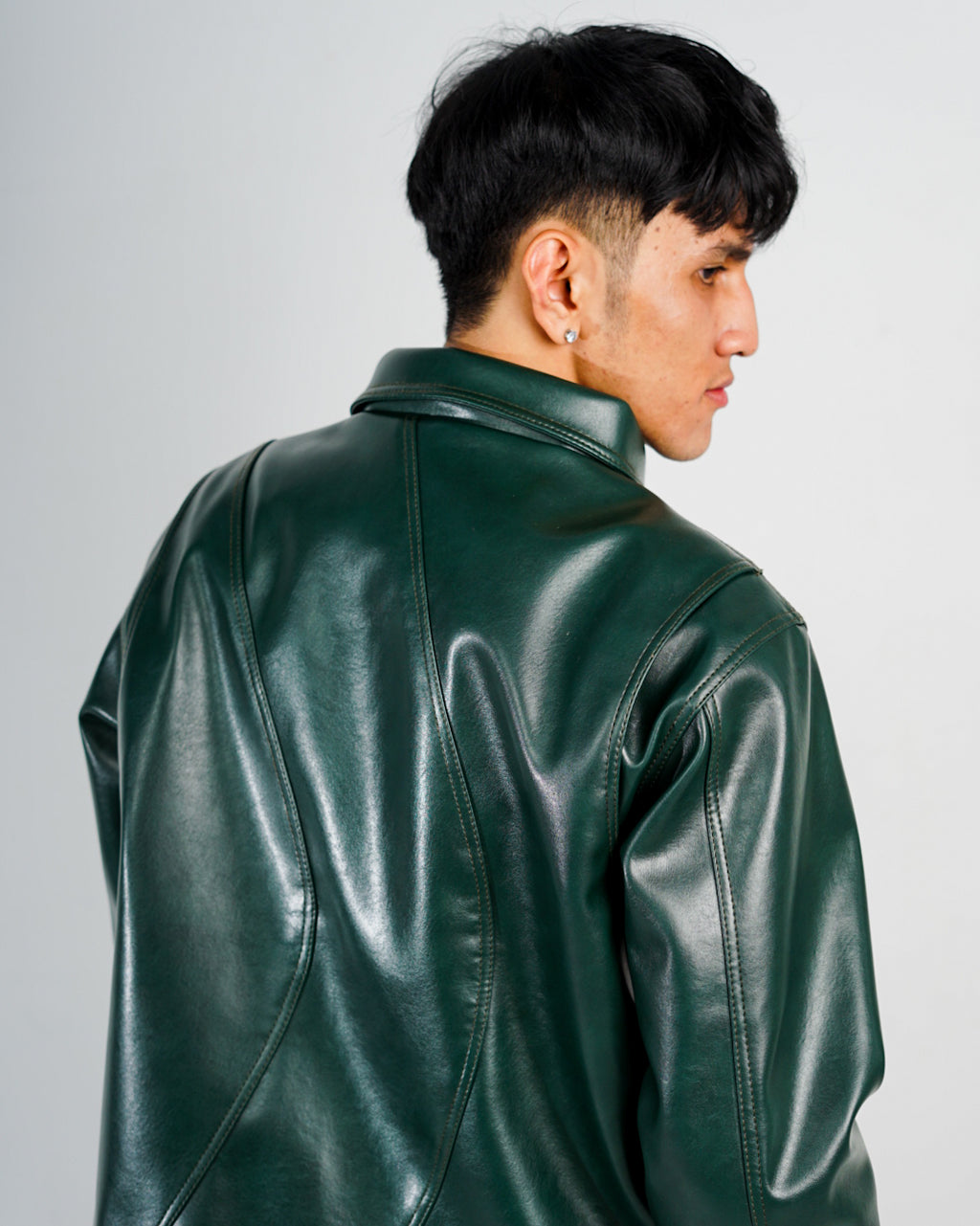 NASCENT 5.0 | Royal Green Leather Jacket