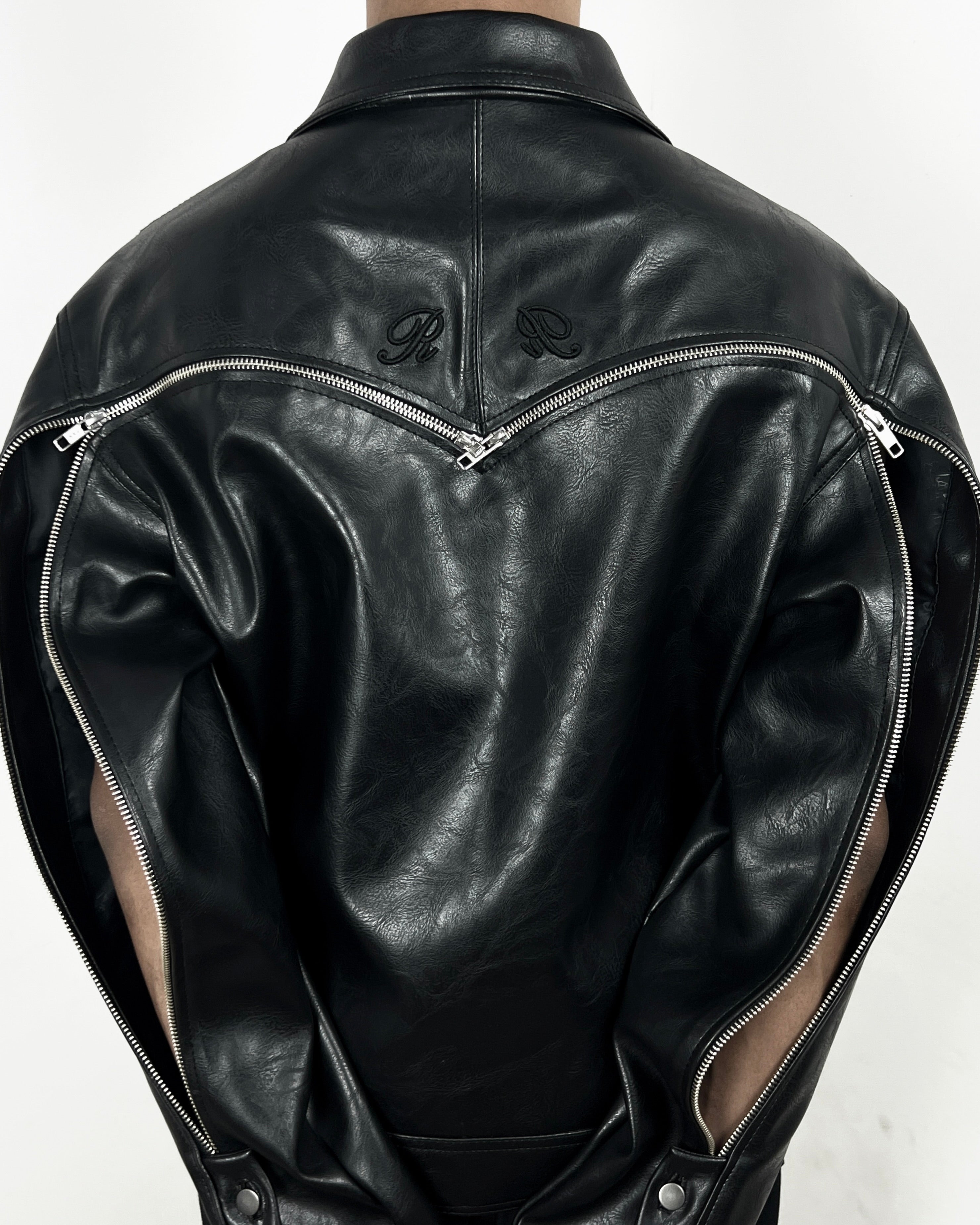 “Nascent 1.0 V2” Leather Jacket in Black (MTO)
