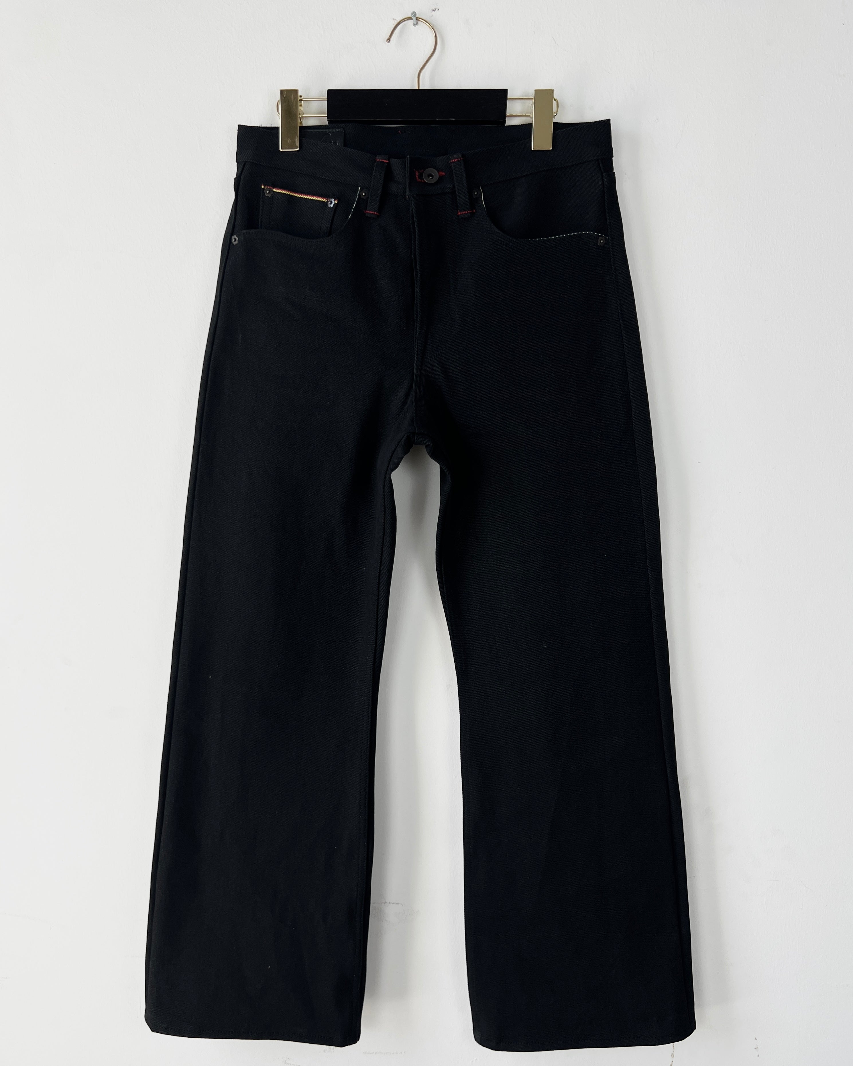 “Raw 1.1” Selvedge Bootcut Jeans in Jet Black