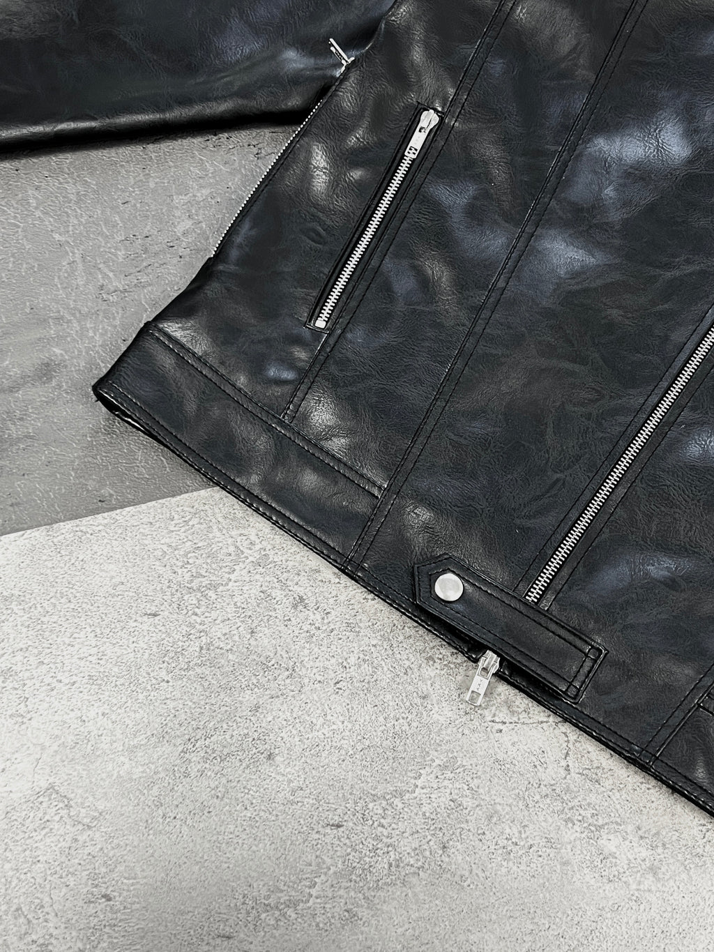 “Nascent 1.0 V2” Leather Jacket in Black (MTO)