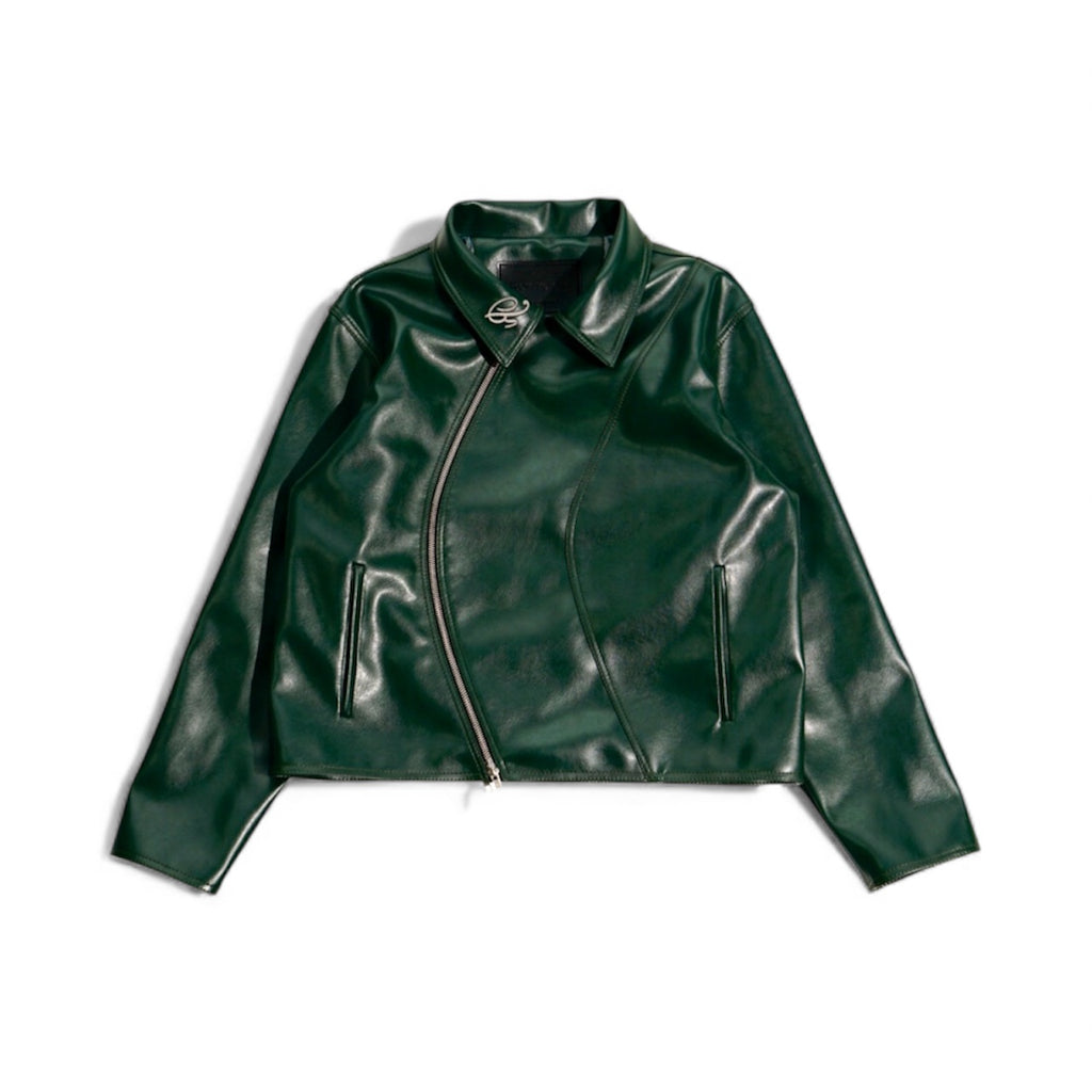 NASCENT 5.0 | Royal Green Leather Jacket