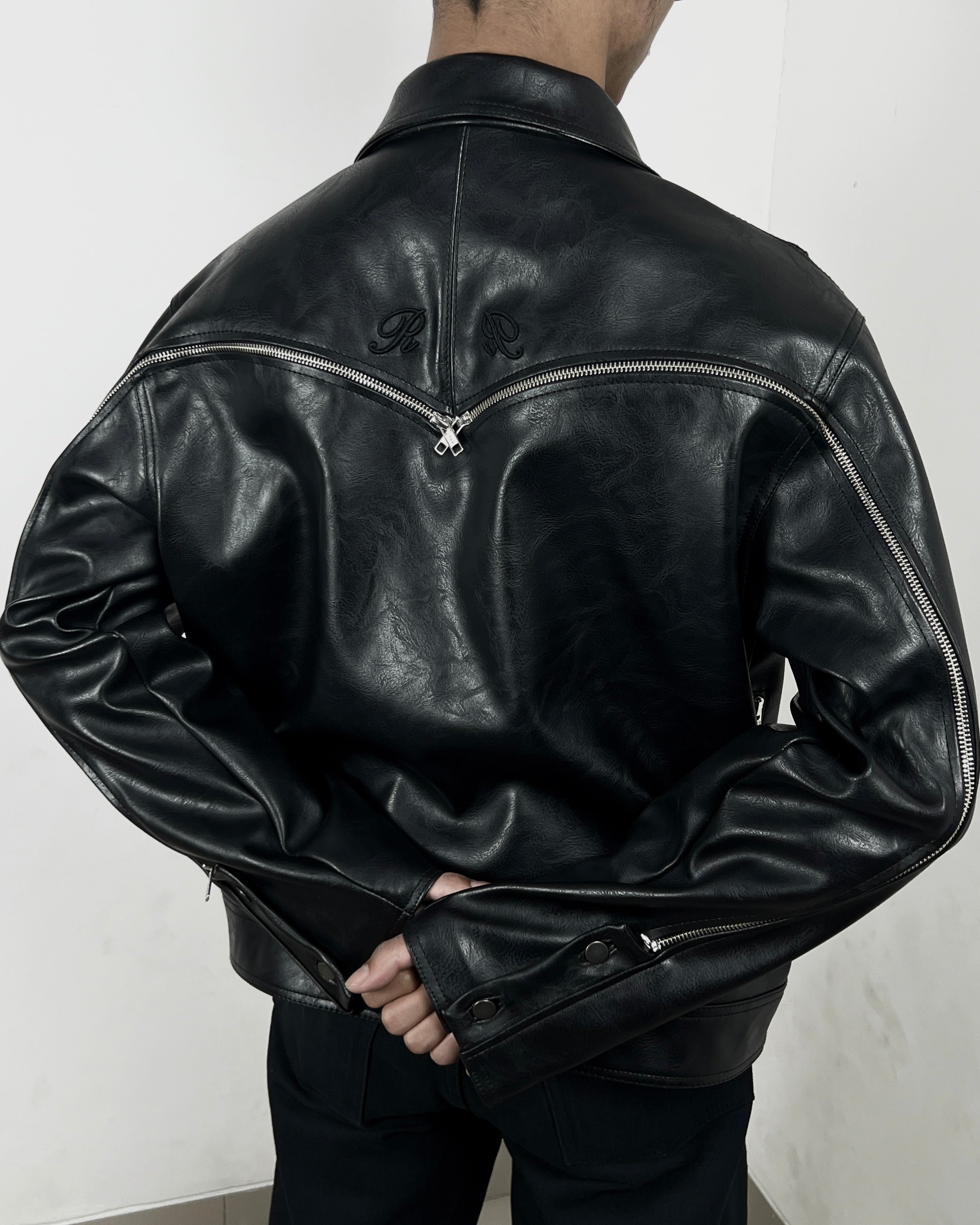 “Nascent 1.0 V2” Leather Jacket in Black (MTO)