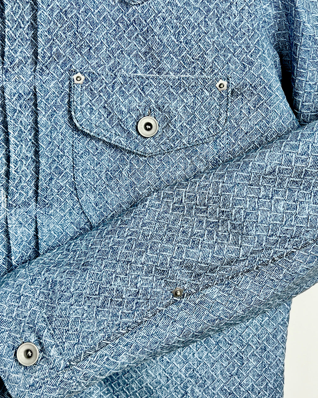 “Raw 1.1” Type I Leather Jacket in Light Blue (MTO)