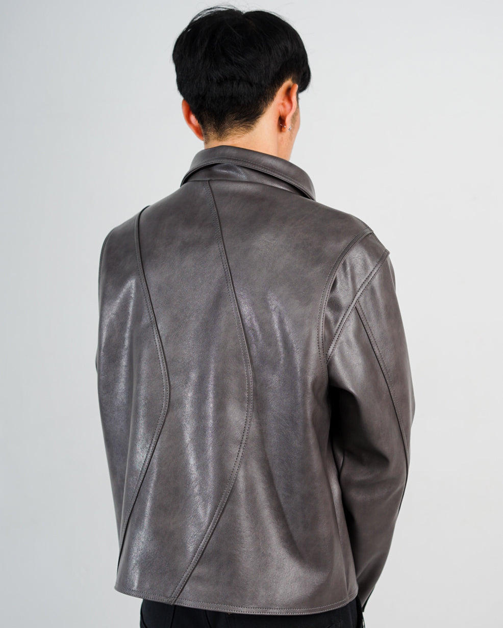 NASCENT 5.0 | Dark Grey Leather Jacket