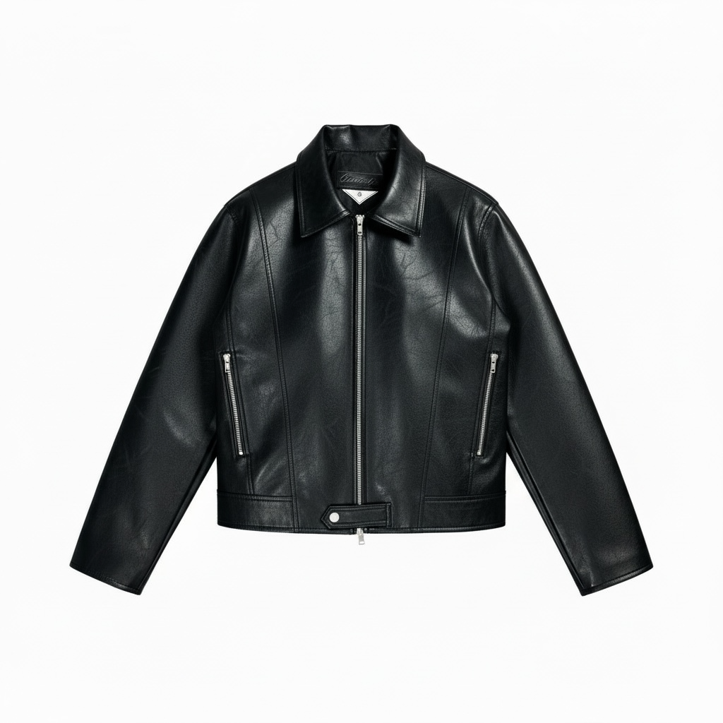 “Nascent 1.0 V2” Leather Jacket in Black (MTO)